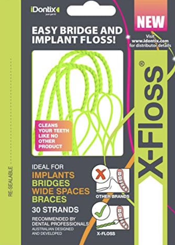 Using X-Floss for Dental Implant Care 